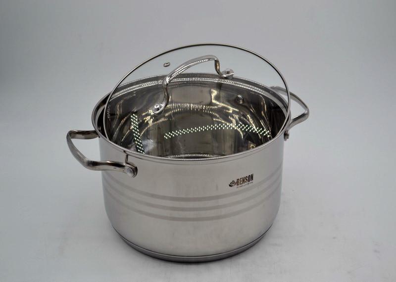 Набор кастрюль Benson 8 пр. из нержавеющей стали (BN-202) - фото 2