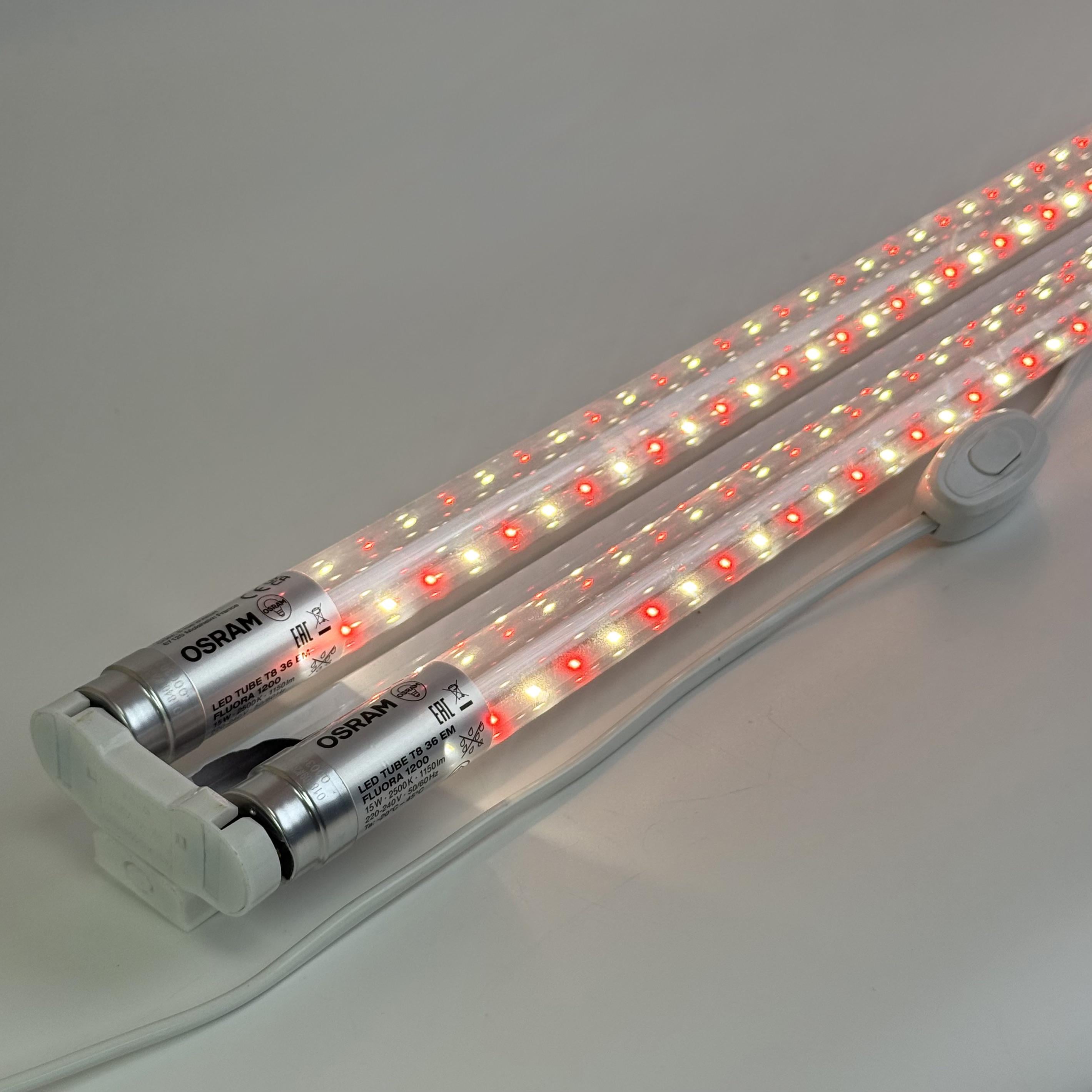 Фитосветильник для растений Led Story LED T8 FLUORA 120 см 2x15W 2500K с кабелем 2 м (37368806)