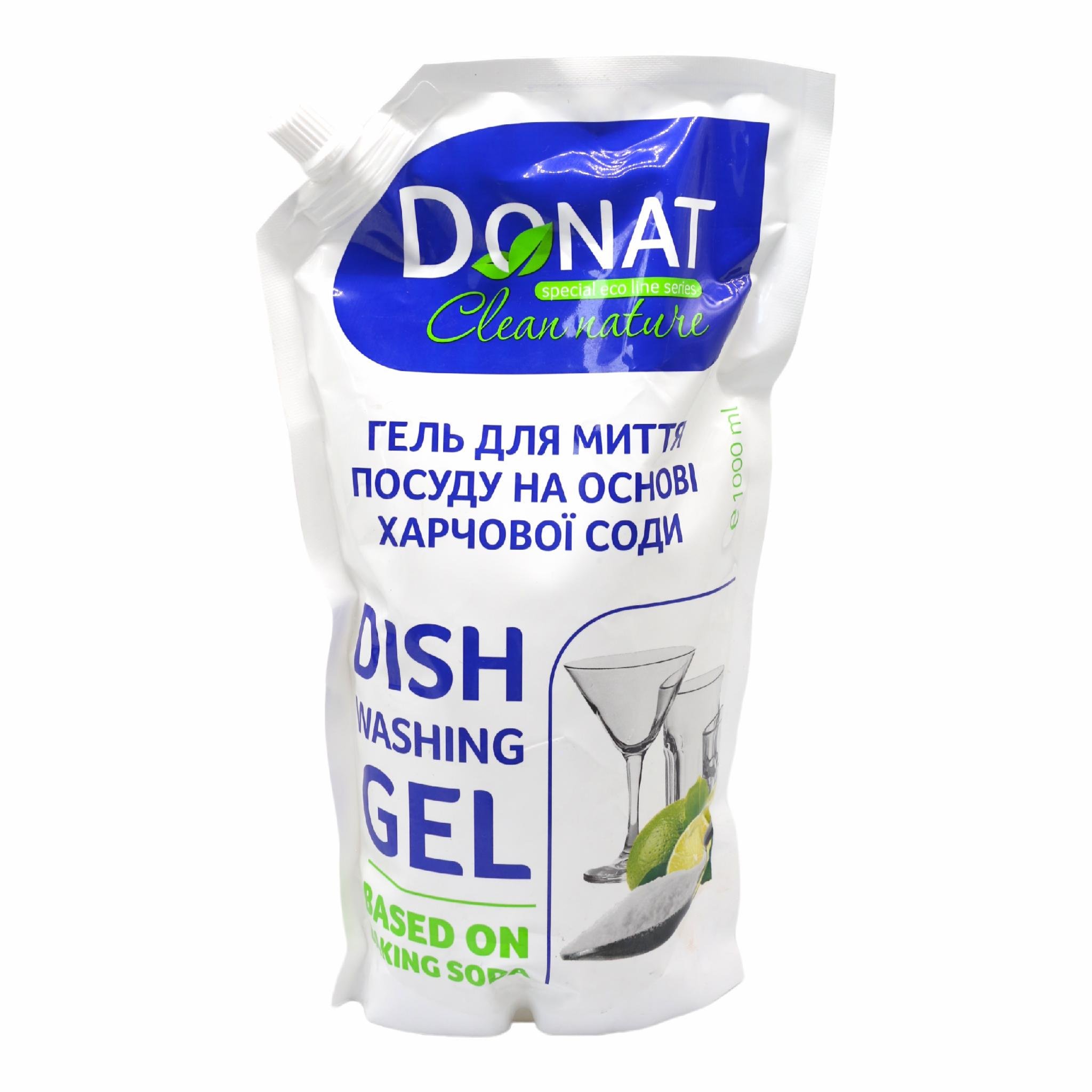 Гель для мытья посуды Donat Clean Nature на основе пищевой соды 1 л (НФ-00006511)