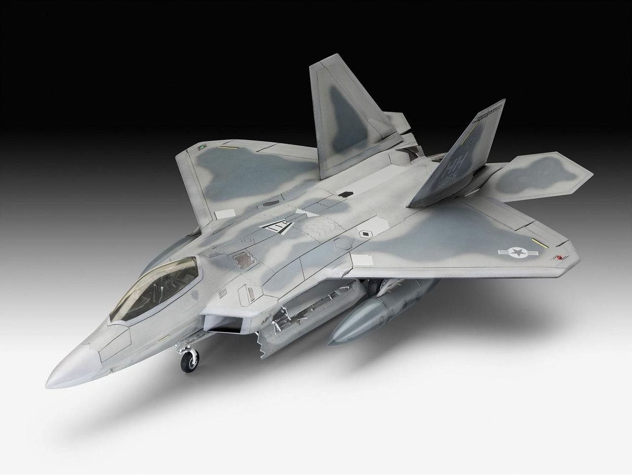 Сборная модель Revell набор Самолет Lockheed Martin F-22A Raptor уровень 4 масштаб 1:72 (RVL-63858) - фото 9