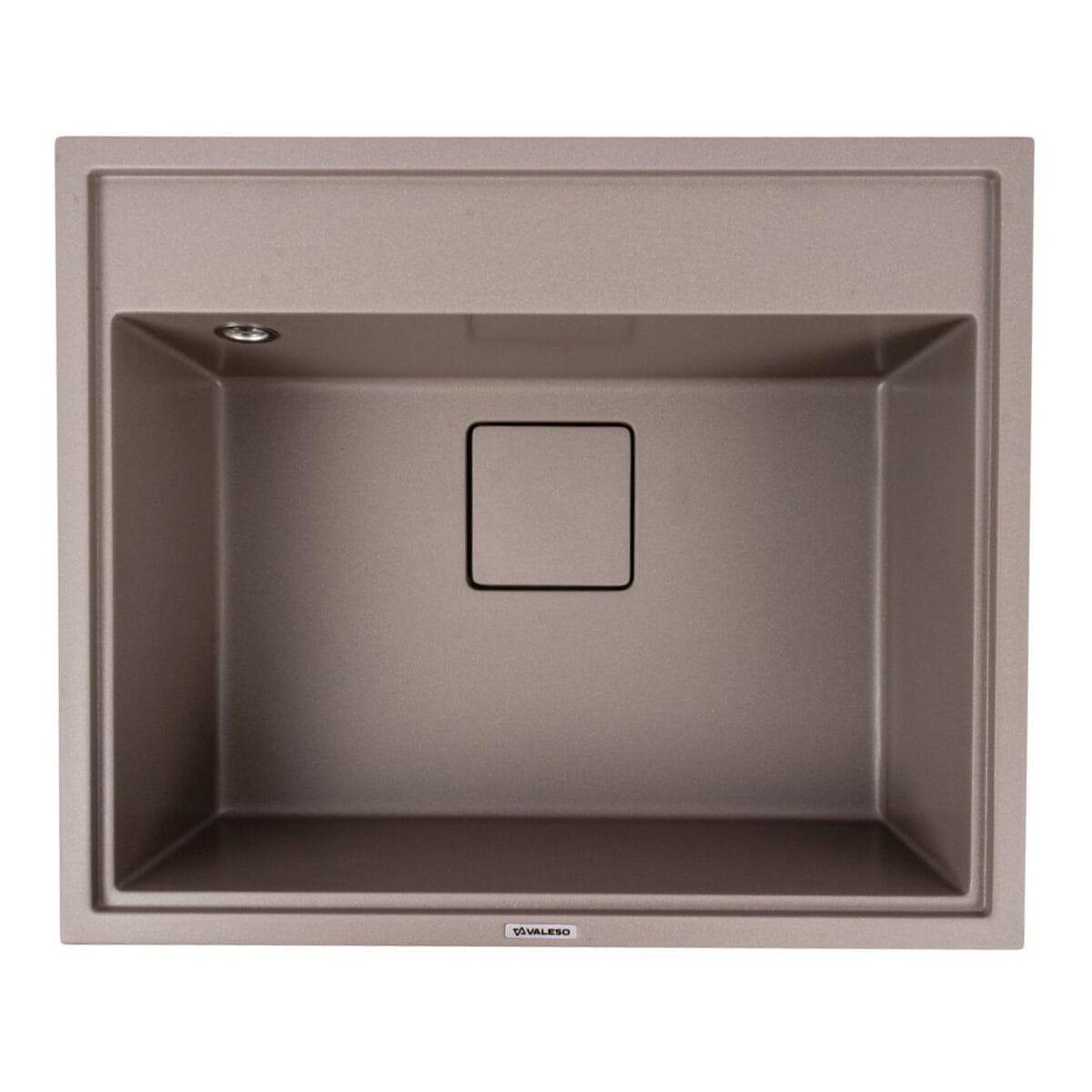 Мойка гранитная Valeso Sherlit 600х500 врезная прямоугольная Дюна матовый (PLTM-SP000049283)