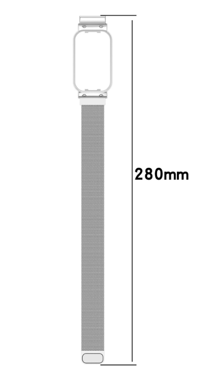 Ремешок-бампер DK Metal Milanese Loop Magnetic для Xiaomi Redmi Smart Band 2 Silver (016244) - фото 5