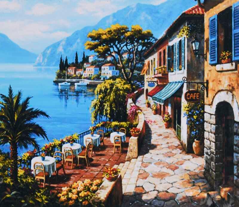 Картина по номерам TK Group 32049 30 Ресторан у моря 30х40 см (110398)