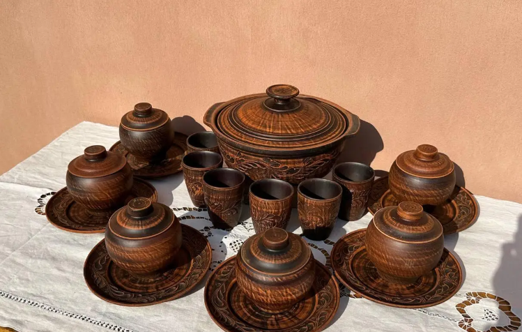 Набор глиняной посуды Уютный