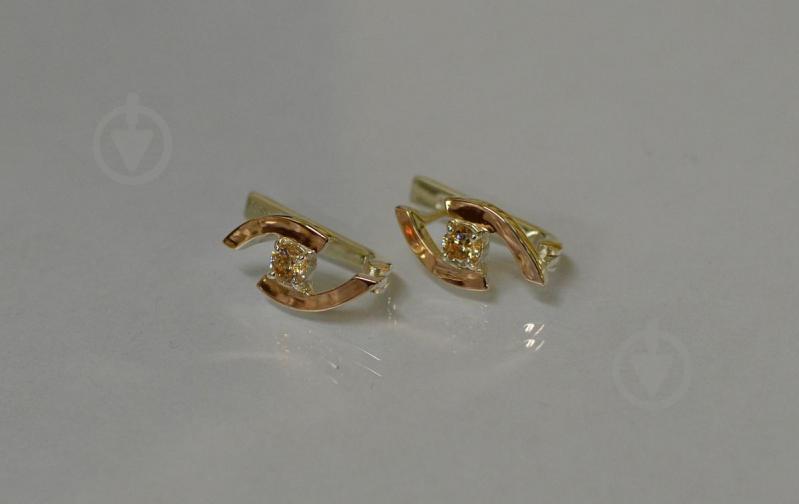 Серебряные серьги Sil 113s-3 Шампань (Sil-883)