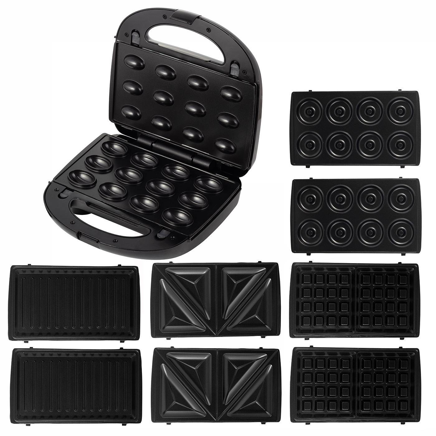 Мультипекар Kamille 5в1 зі знімними панелями/гриль/сендвічниця/вафельниця (6723)