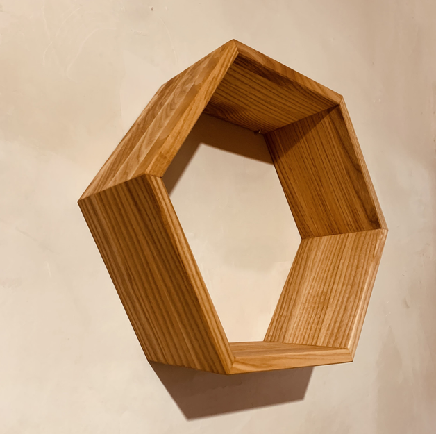 Полочка деревянная Сота 32х37х15 см (27283775) - фото 3