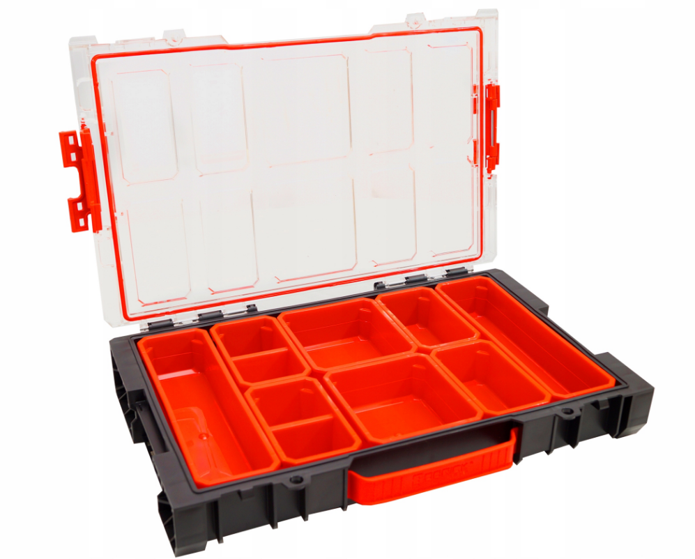 Ящик-органайзер для хранения инструментов QBRICK SYSTEM PRO 100 Organizer 30х45х8 см модульный пластиковый (leo-140518)