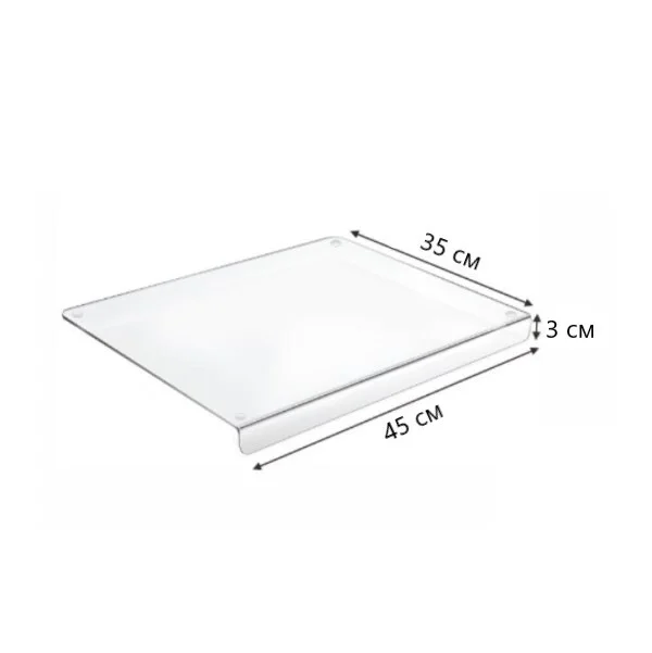 Доска кухонная для нарезки акриловая 45х35 см (G00021) - фото 12