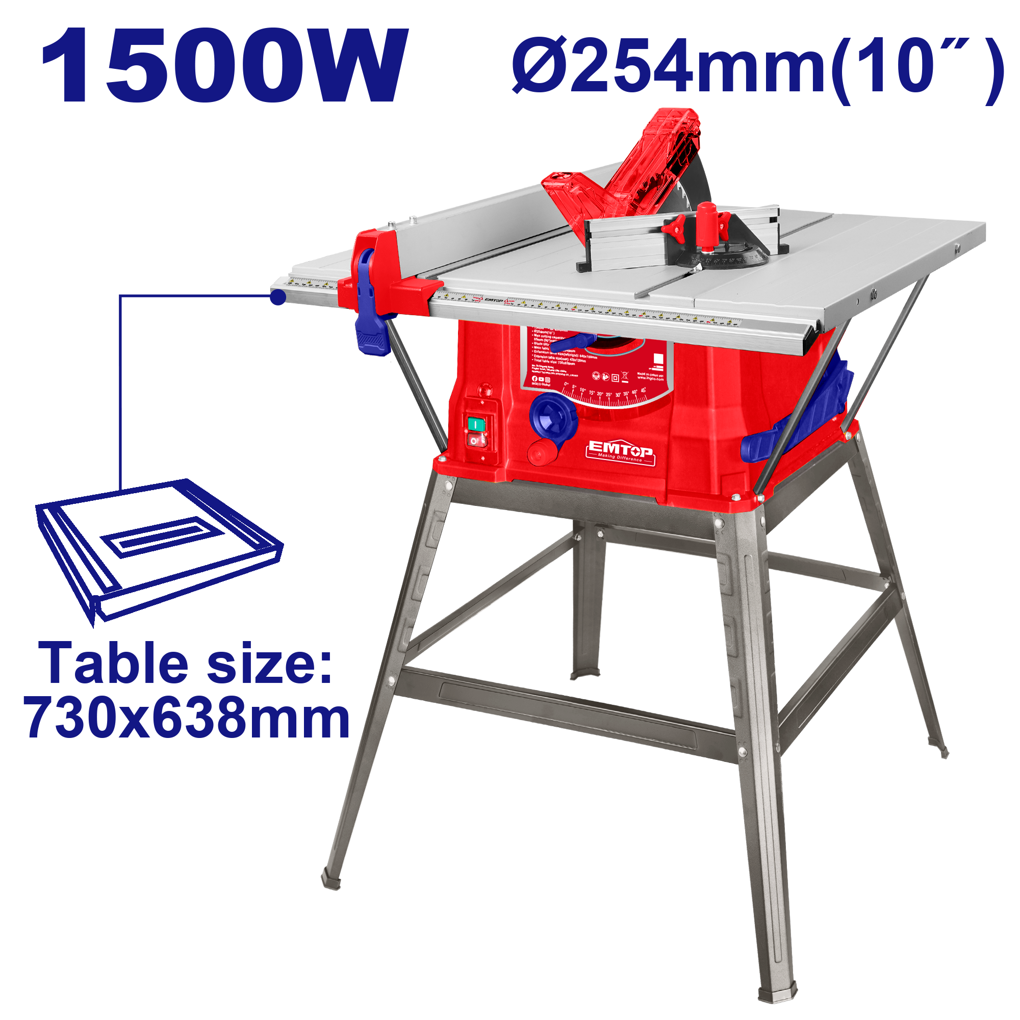 Пила циркулярна EMTOP EMSW150078 - фото 2 Пила циркулярна EMTOP EMSW150078 - фото 2