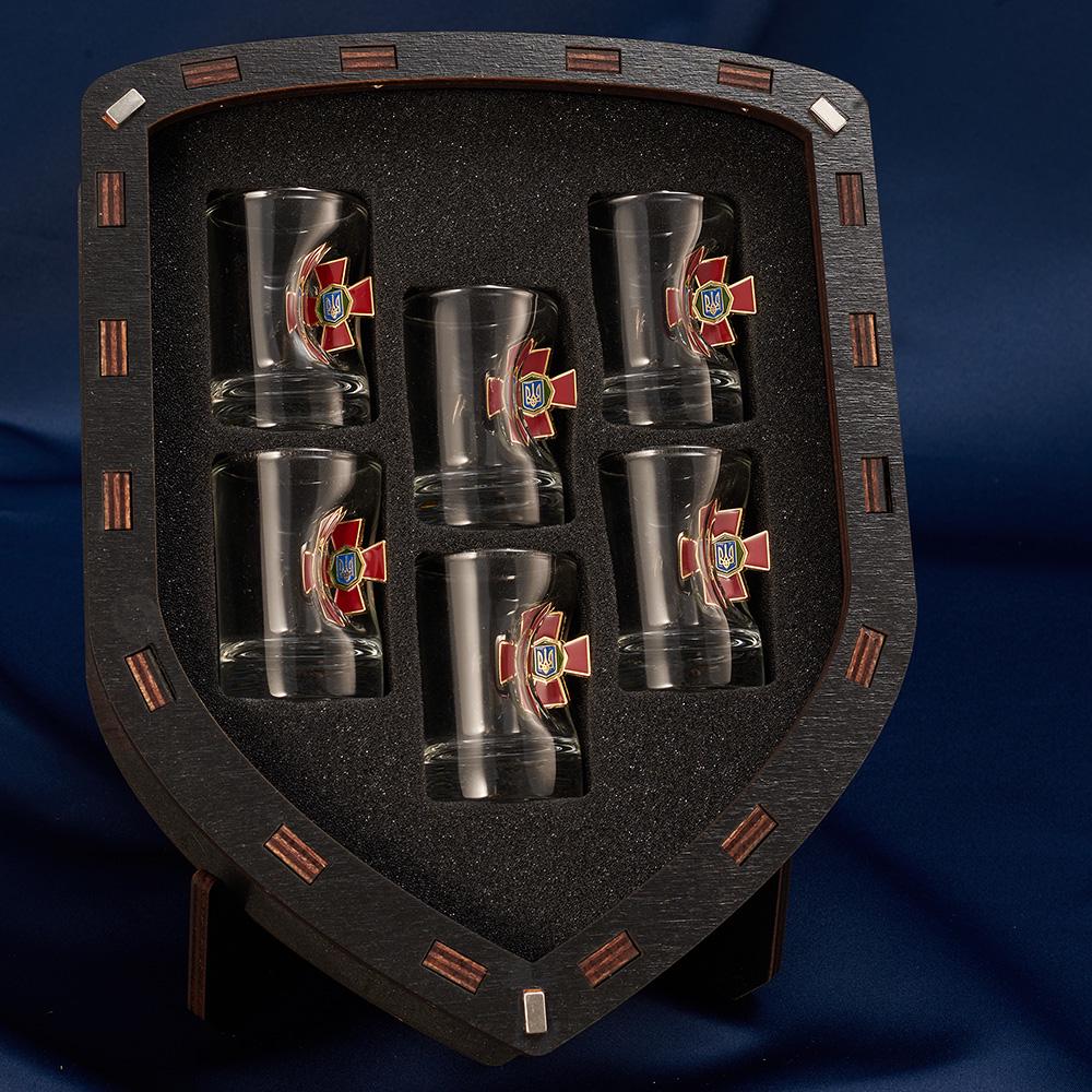 Подарочный набор рюмок с шевроном Национальная гвардия маленький (28421198) - фото 4 Подарочный набор рюмок с шевроном Национальная гвардия маленький (28421198) - фото 4