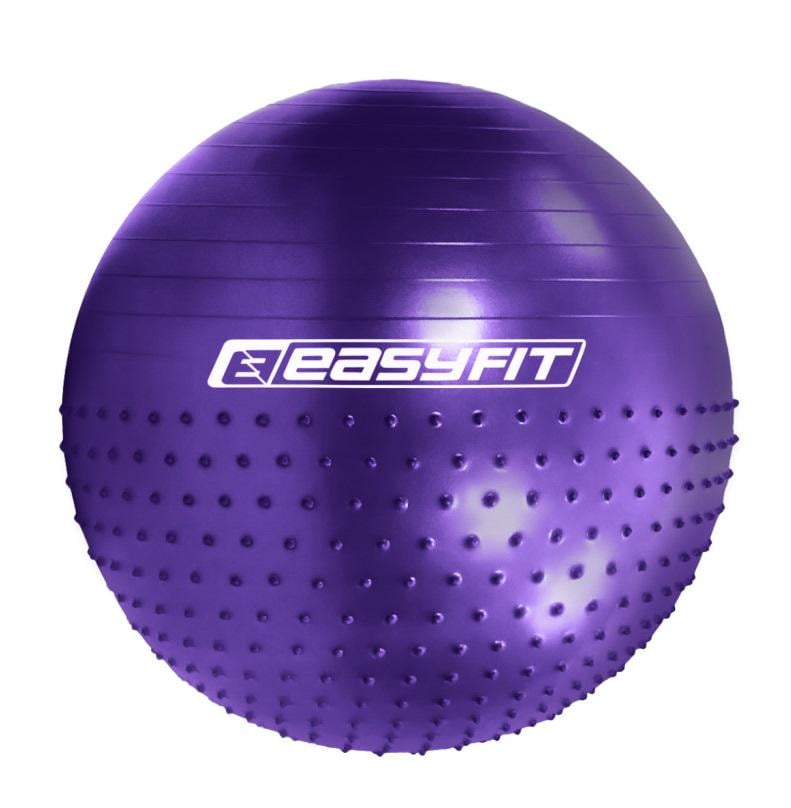 Фітбол напівмасажний EasyFit Hybrid 65 см Фіолетовий (EF-3011-V)