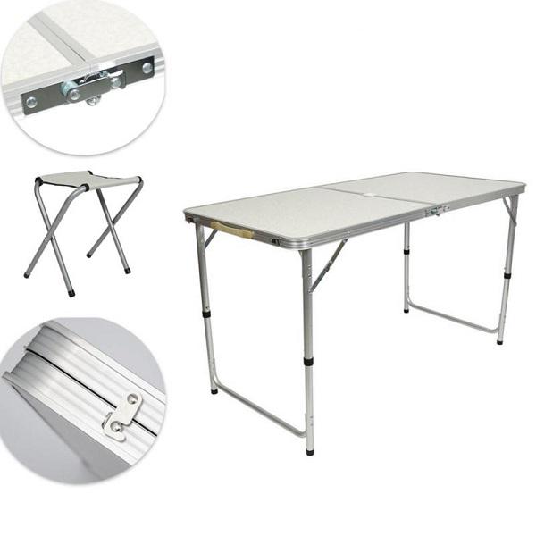 Стіл розкладний Folding Table 4 стільці Білий (3986) - фото 3