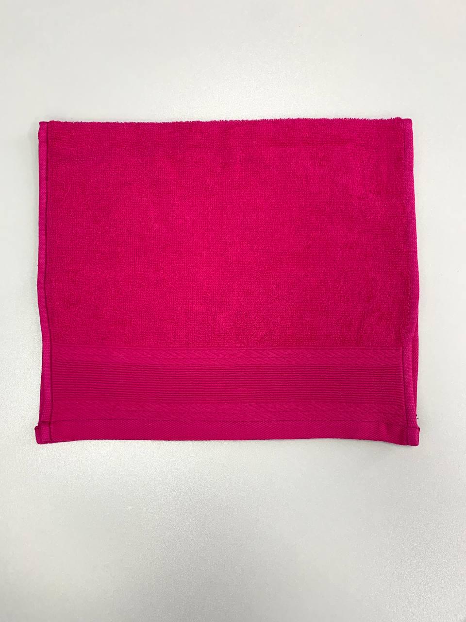 Полотенце махровое с бордюром 400г/м2 30х50 см Фуксия (9890536) - фото 1