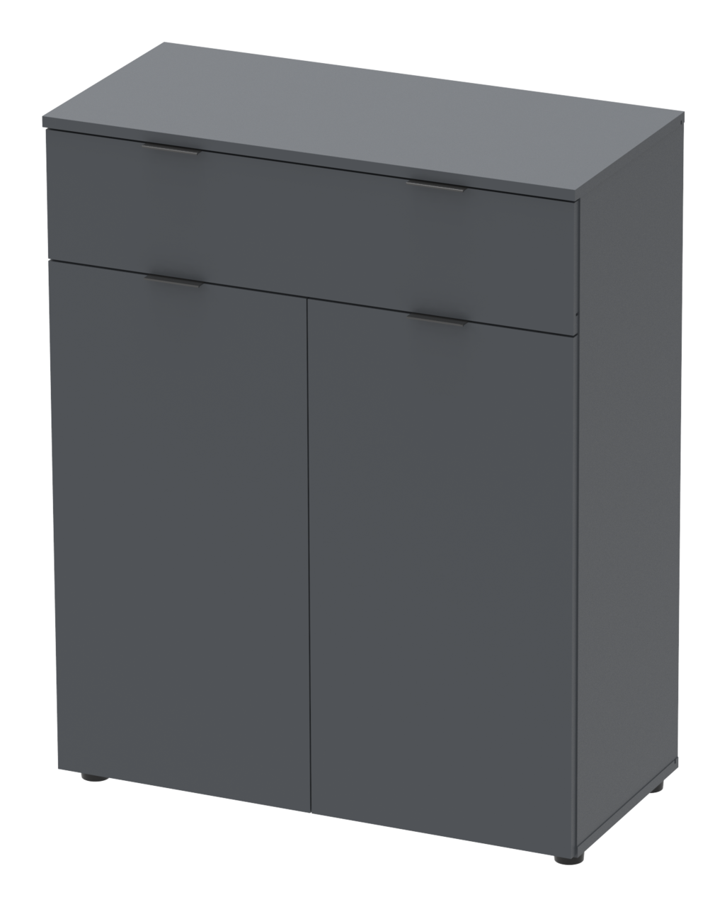 Комод Doros Рон 2 2 фасада 1 ящик 80х38х100 см Графитовый (DR-10091)