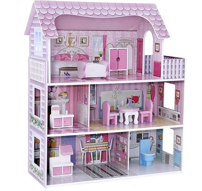 Домик для кукол деревянный трехэтажный Abbott (ao2364701)