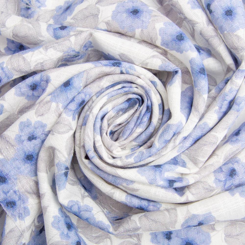 Ткань костюмно-платьяная лен с вискозой Барвинок 180 г/м2 140 см (26442)