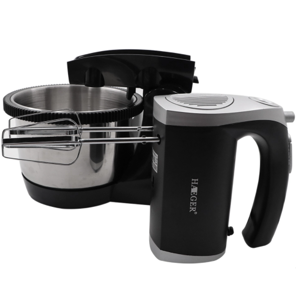 Миксер ручной Hatger HG-6662 с металлической чашей 1000 W Black (6662)