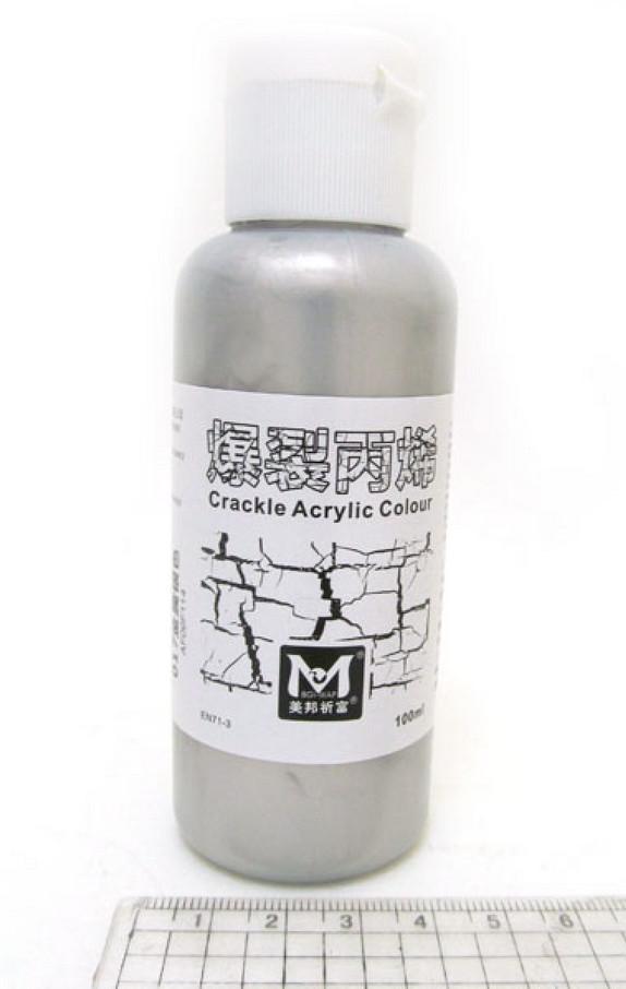 Краска акриловая для кракелюра ART RANGER 100 мл Серебряный - фото 2 Краска акриловая для кракелюра ART RANGER 100 мл Серебряный - фото 2