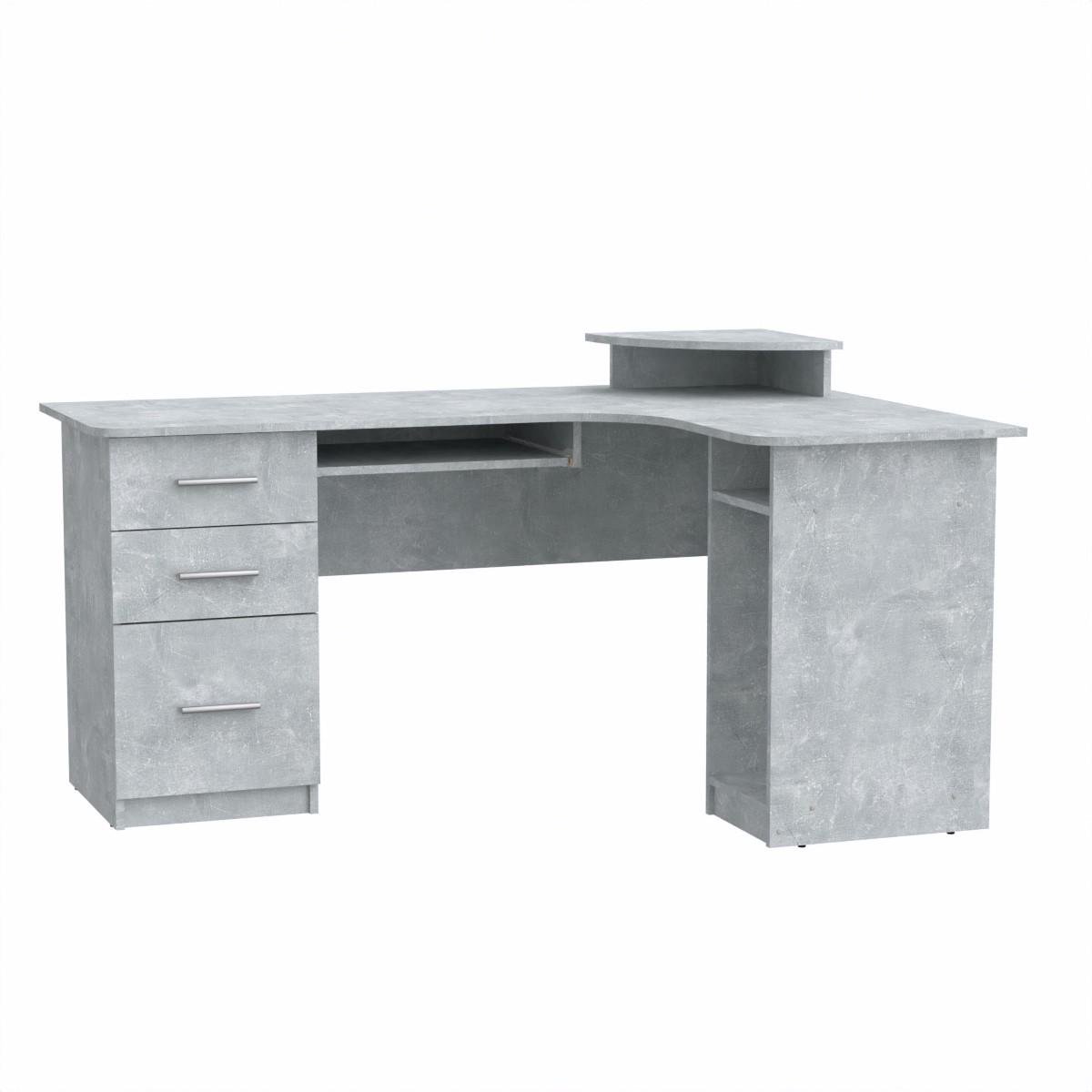 Стіл комп'ютерний Компаніт СУ 3 160х110х87,2 см Бетон (66f00be3e46f9163b5262a3b)