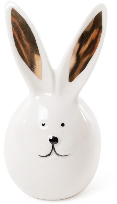Фигурка декоративная Кролик с золотыми ушками 6,8х6,4х15,3 см фарфор (BD-727-137)