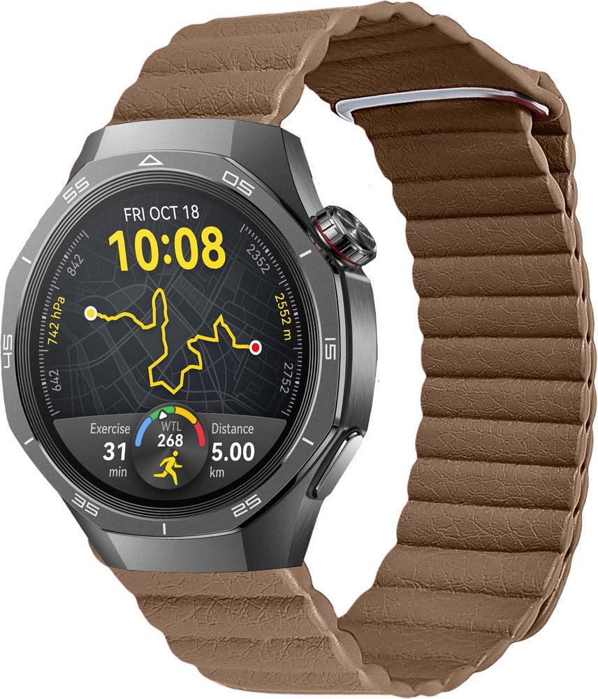 Ремешок кожаный Genis для Huawei Watch GT 5/GT 5 Pro 46 мм Brown (38647-30)