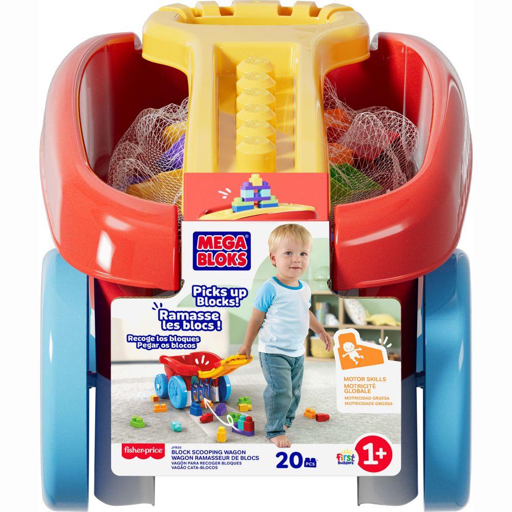 Тележка игровая Mega Bloks Mattel Block Scooping Wagon JFR30 для сборки кубиков 20 дет. Красный (SKU-201)