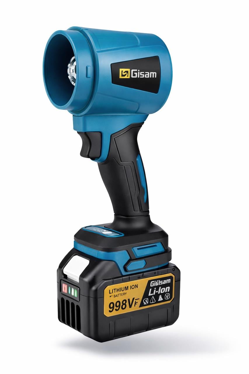 Турбовентилятор аккумуляторный Gisam 1500 Вт 200 м/с 128000 об/мин 18V