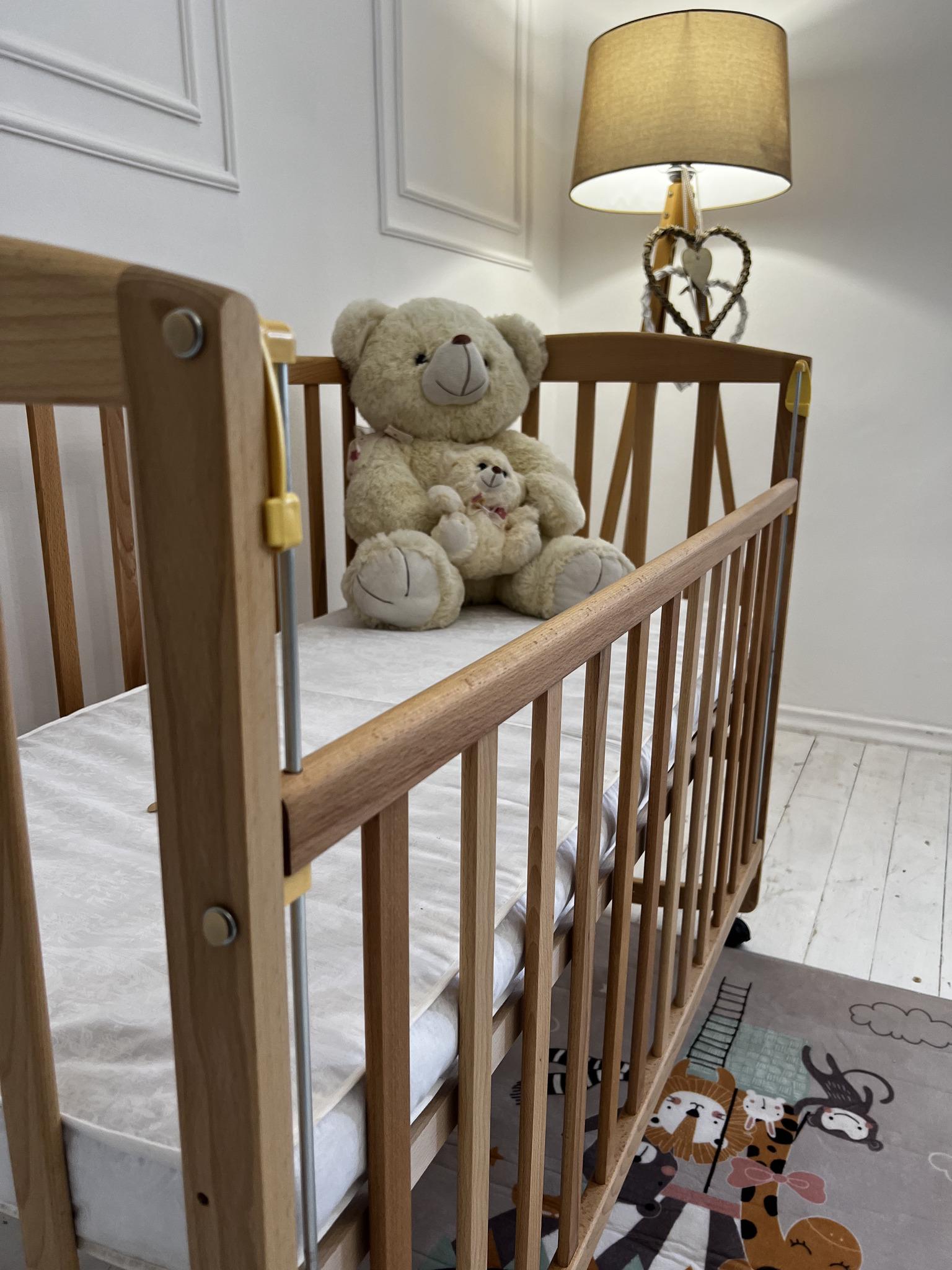 Детская кроватка Goydalka Ameli опускная боковина Натуральный - фото 7