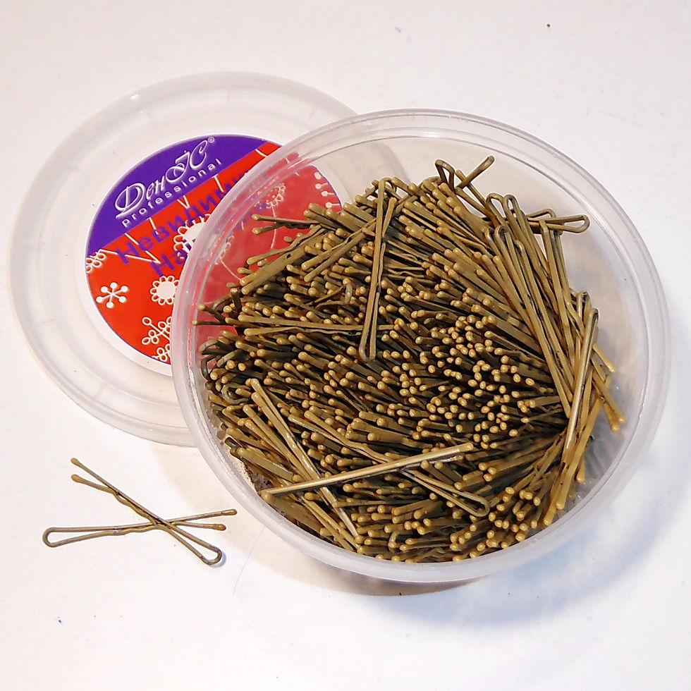 Невидимки для волос ДенІС professional A55 50 мм 500 шт. Золотой (1453070691)