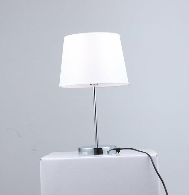 Настольная лампа Sirius декоративная с тканевым абажуром Е27 IP20 B N6568/1T CH Хром (28689727)