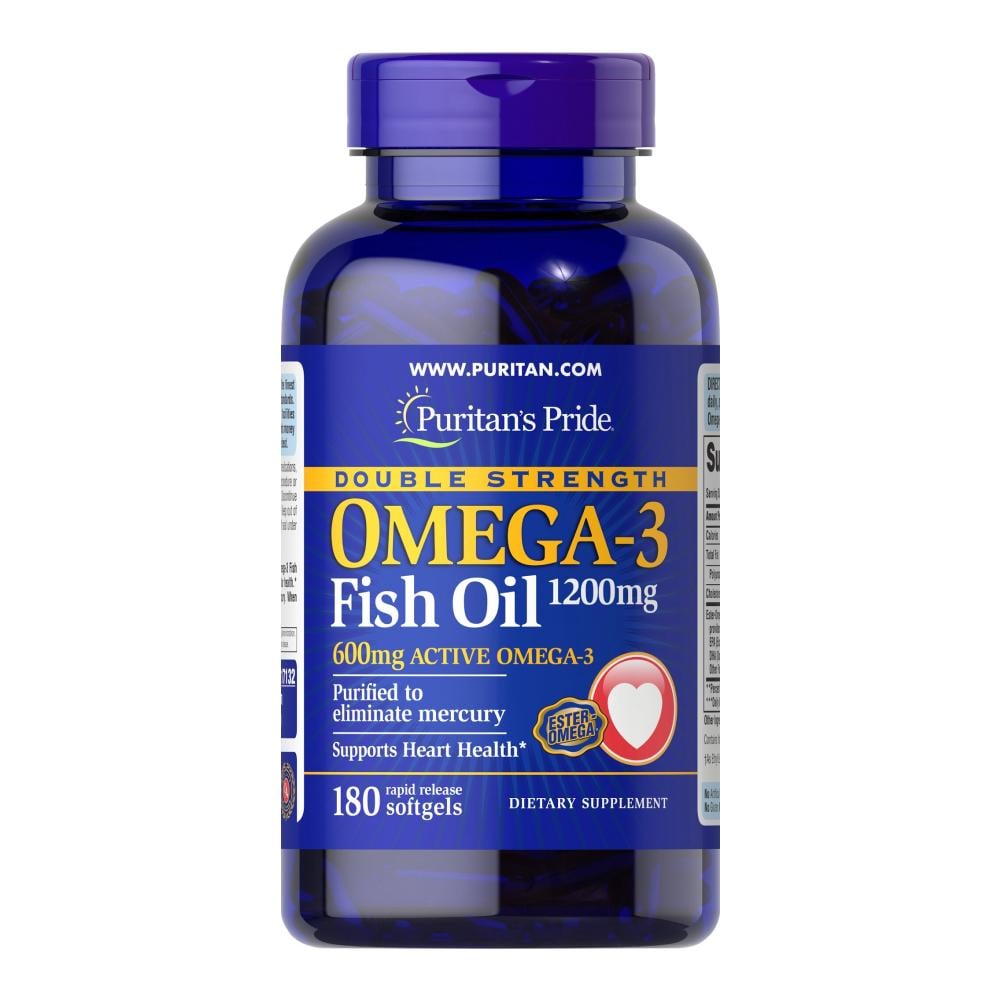Добавка Double Strength Omega-3 Fish Oil 1200 mg/600 mg -180 Softgels (100-62-8550333-20)