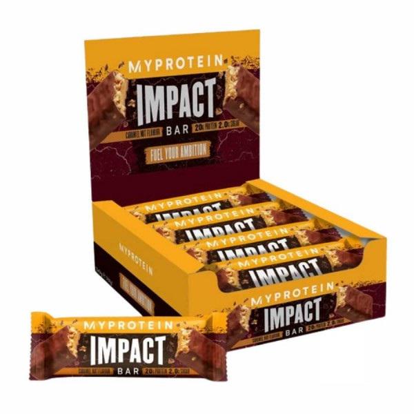 Спортивный батончик MyProtein Impact Protein Bar Caramel Nut 12 шт. х 64 г (000020474)