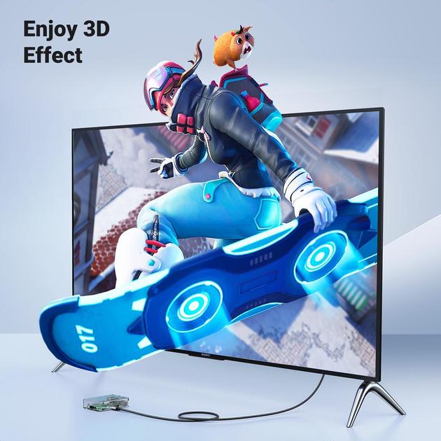 Кабель UGREEN HD163 Cable Mini HDMI to HDMI 2.1 8K 60Hz 1 м Grey (6941876215140) - фото 5