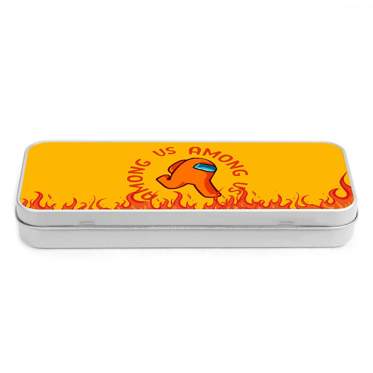 Пенал школьный Among Us Orange Серебряный (34408-2408-SR)
