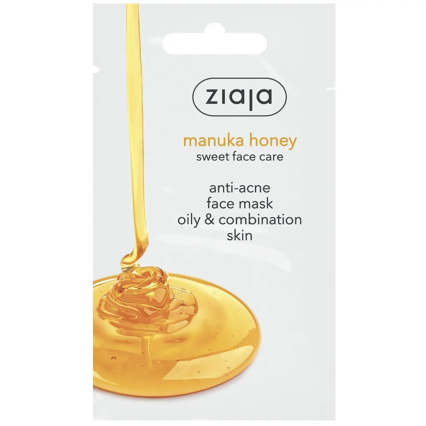 Маска від акне Ziaja Manuka Honey Manuka Sweet face mask для жирної та комбінованої шкіри з медом мануки 7 мл (946298)