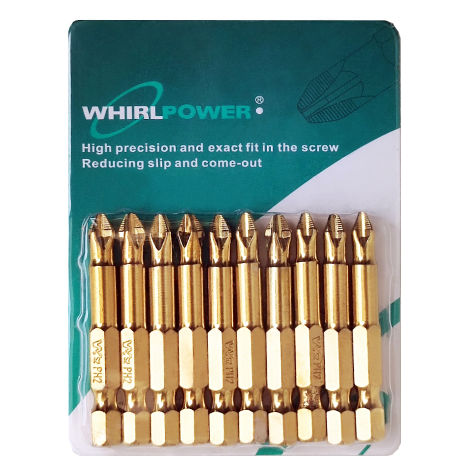 Біти Whirlpower титан PH2х50 мм 10 шт. (51506)