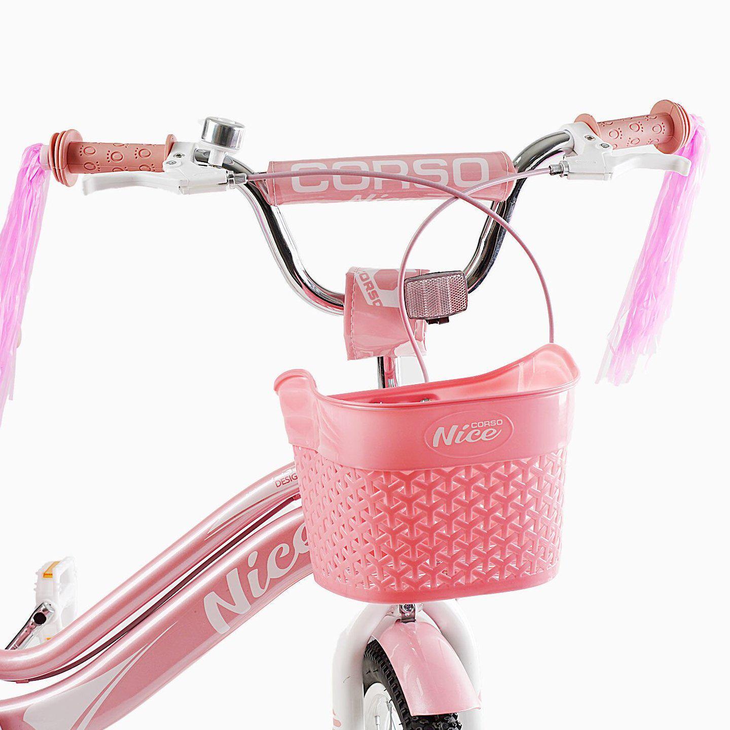 Дитячий велосипед з кошиком та багажником для дівчинки Corso Nice 20" Рожевий (262518012) - фото 7 Дитячий велосипед з кошиком та багажником для дівчинки Corso Nice 20" Рожевий (262518012) - фото 7