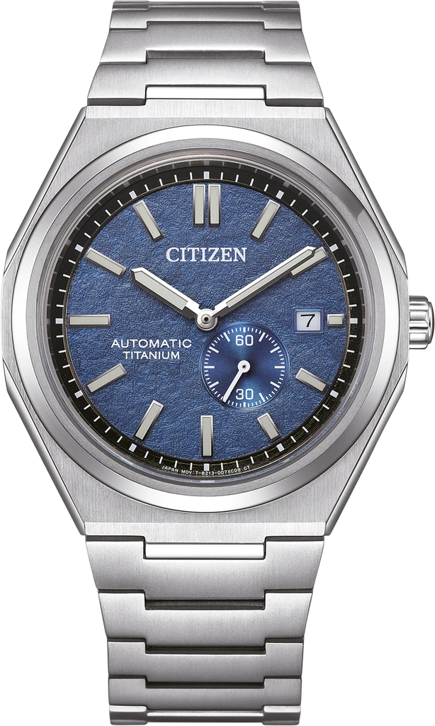 Наручные часы мужские Citizen NJ0180-80L Super Titanium механические с сапфировым стеклом и синим циферблатом