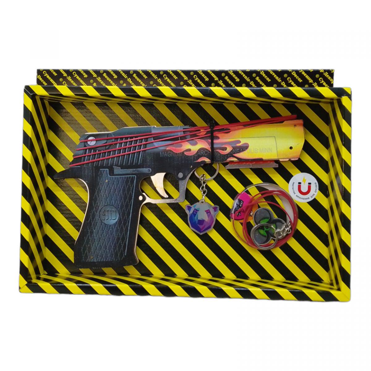 Резинкострел деревянный Desert Eagle Blaze (230799)
