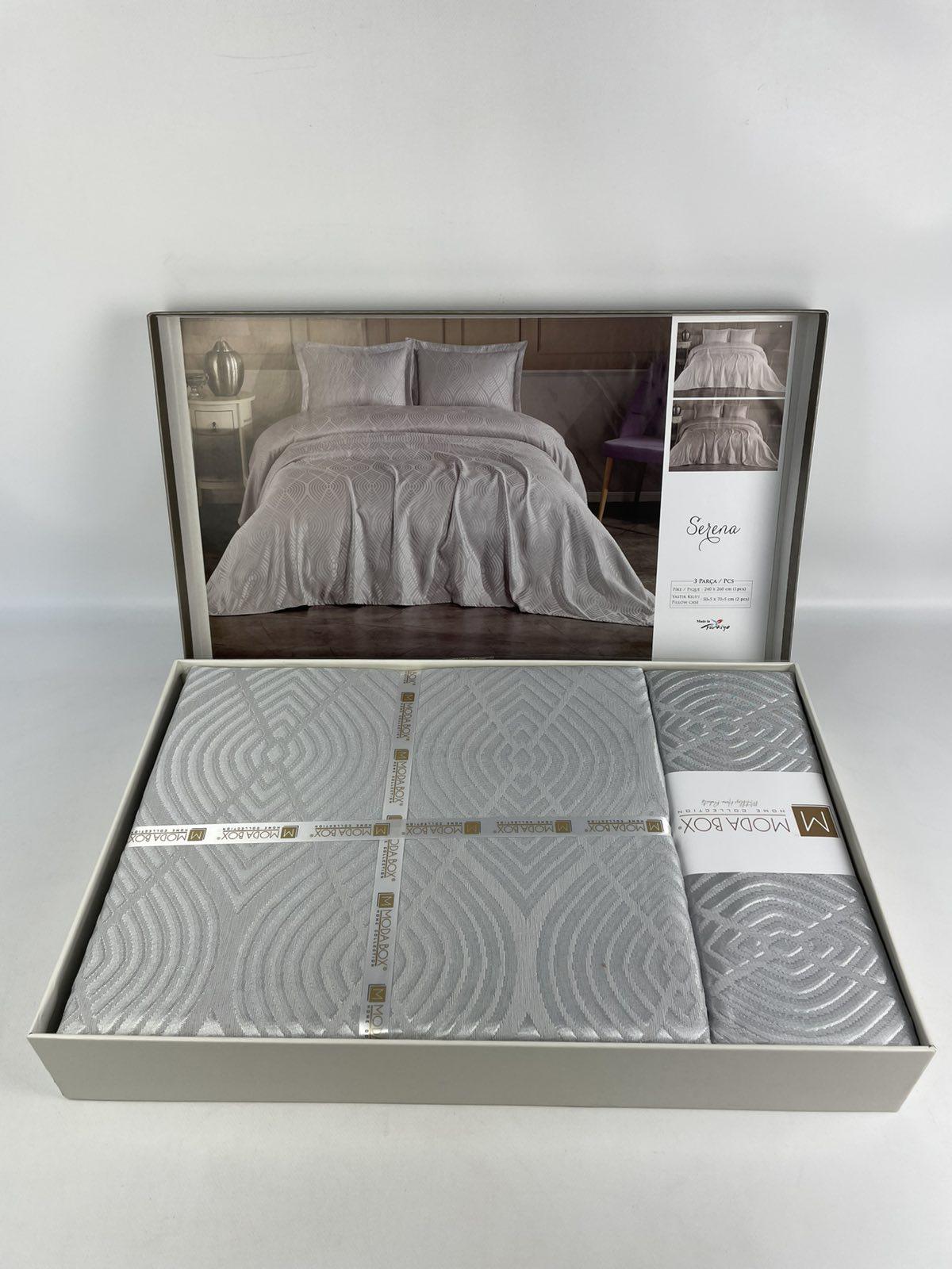 Покривало Moda Box Serena 230х210 см с наволочками Gri 1 (CN37874)