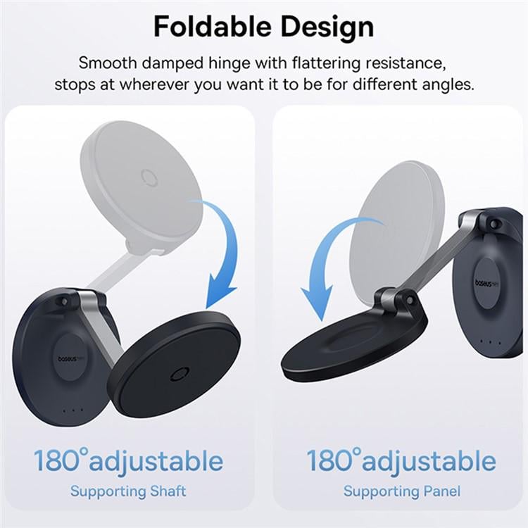 Тримач магнітний для телефону BASEUS MagPro Magnetic Foldable with MagSafe Black (B10564101121-00) - фото 8 Тримач магнітний для телефону BASEUS MagPro Magnetic Foldable with MagSafe Black (B10564101121-00) - фото 8