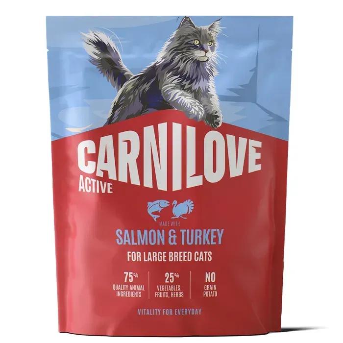 Корм сухий Carnilove Active Salmon & Turkey Large Breed для кішок великих порід лосось та індичка 400 г (173715)