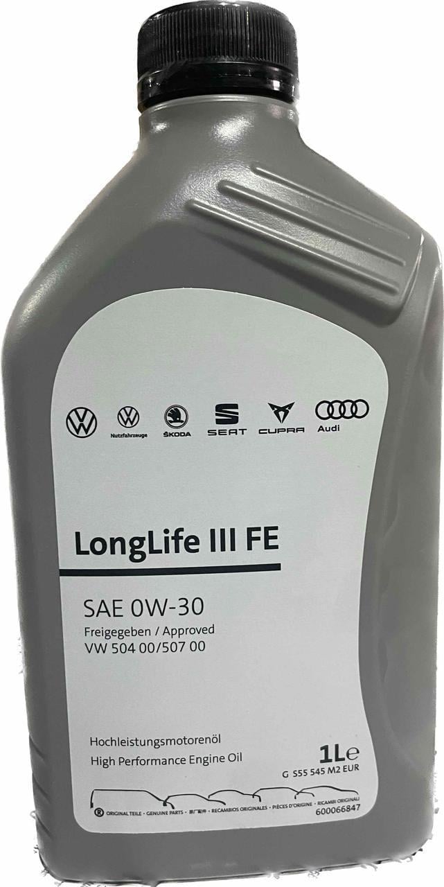 Моторное масло VAG Longlife III FE 504 00/507 00 0W-30 1 л (GS55545M2)