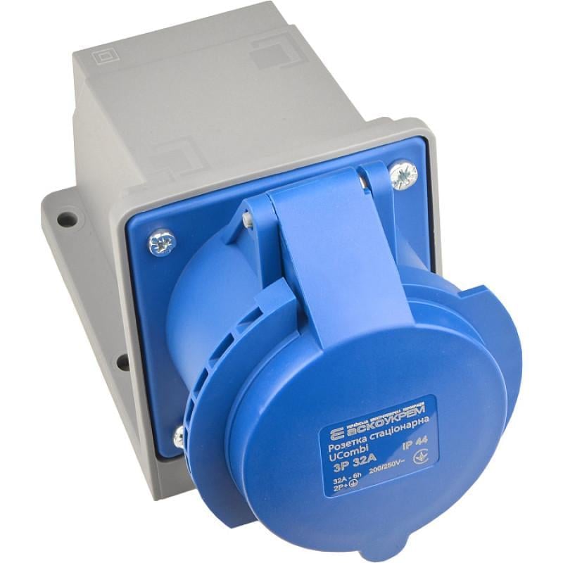 Розетка стационарная АСКО-УКРЕМ полиамид серии UСombi 3P 32A IP 44 (A0080010142)