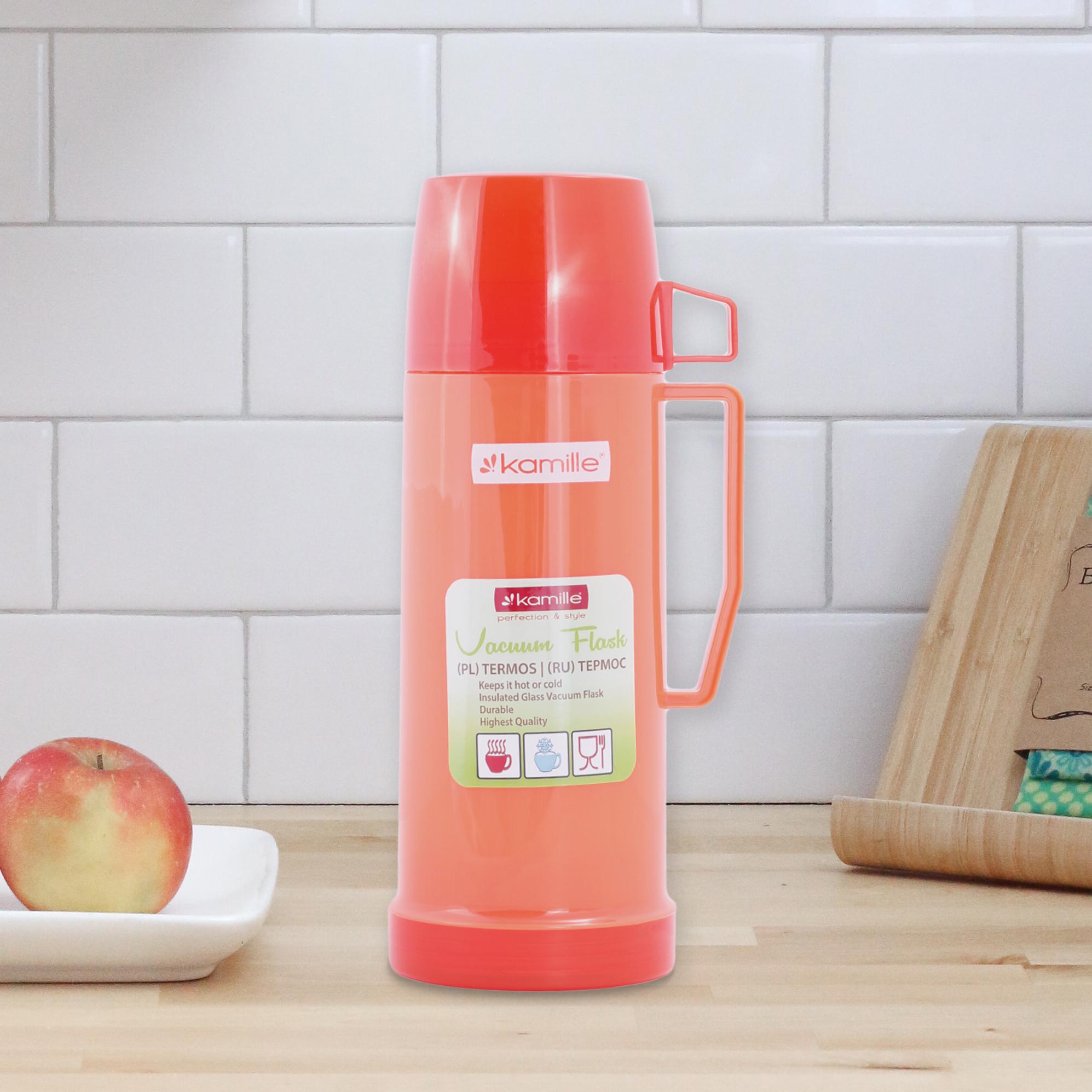 Термос Kamille со стеклянной колбой 450 мл Оранжевый (2070) - фото 7