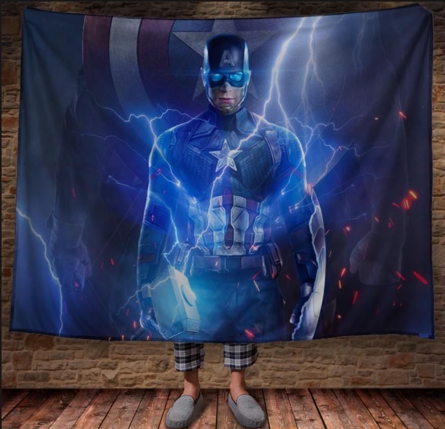 Плед с 3D принтом Капитан Америка 150x200 см (epi_1151)