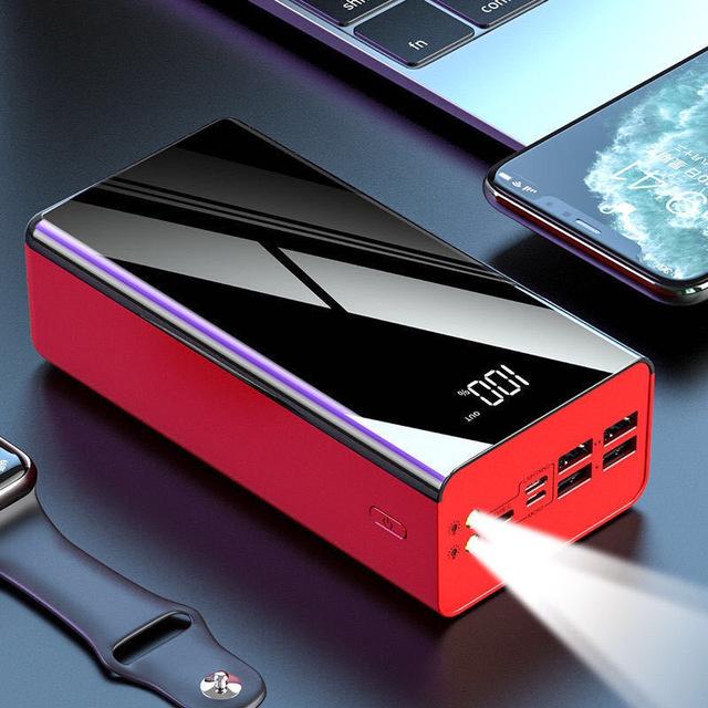 Повербанк з екраном та ліхтариком 115 60000 mAh Red (15342) - фото 2