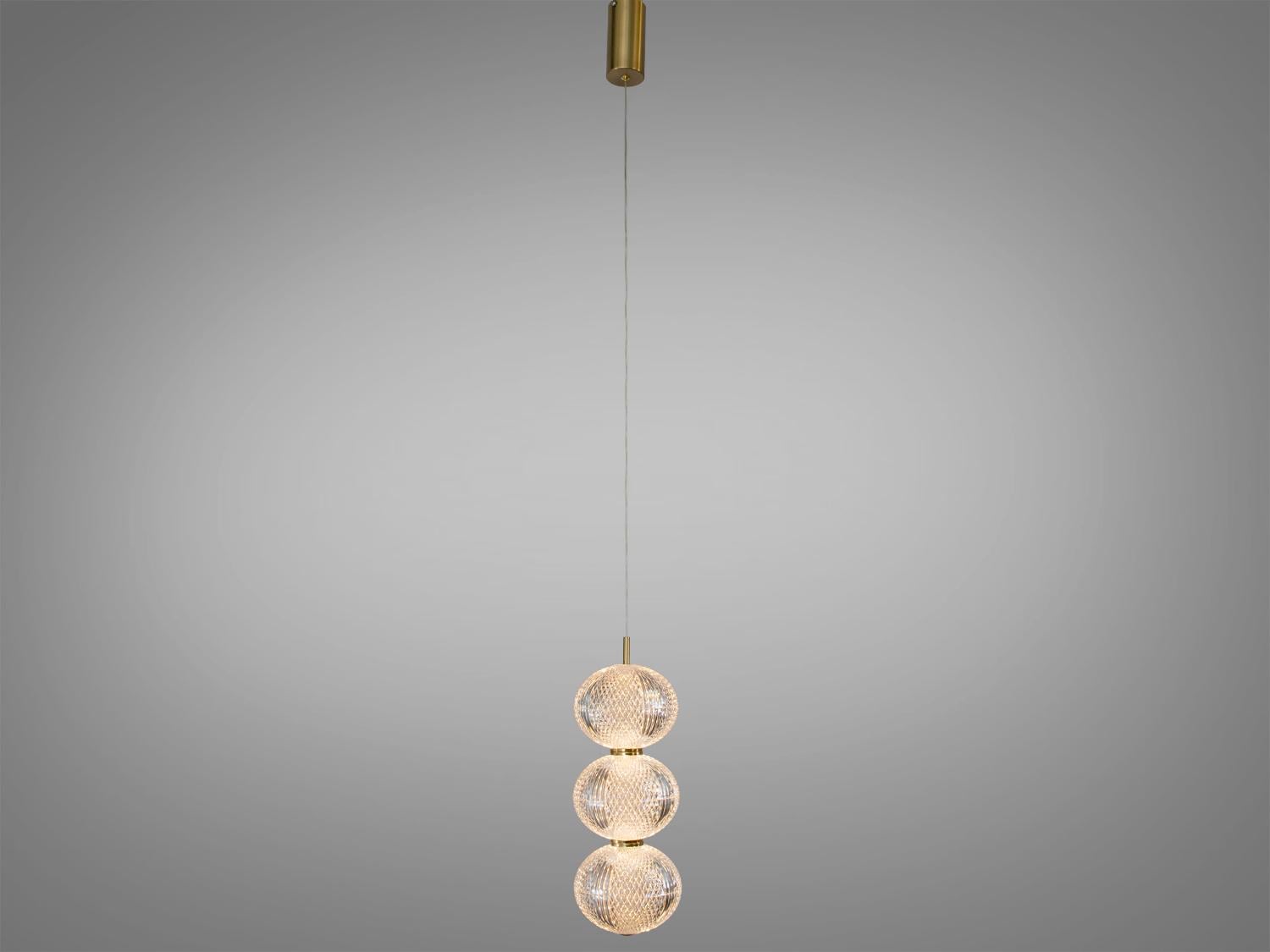Подвес светодиодный Diasha 3 шара 9W Золотой (D221205-3)
