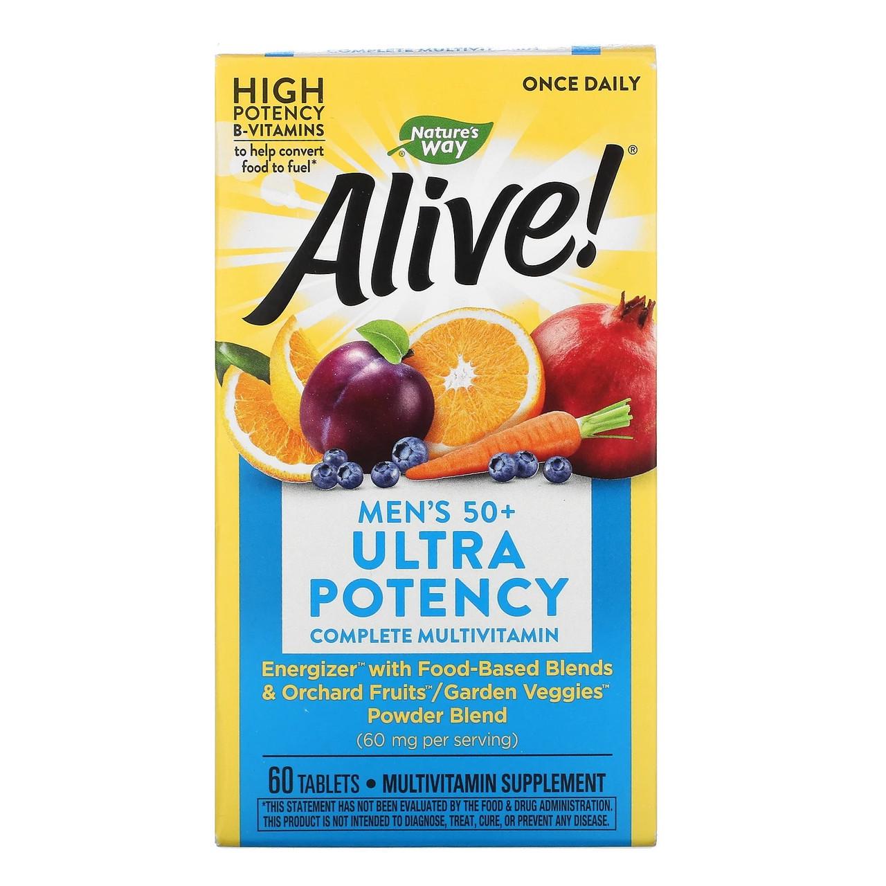 Мультивитамины для мужчин 50+ Nature's Way Alive Ultra Multivitamin 60 таблеток (1413249376)